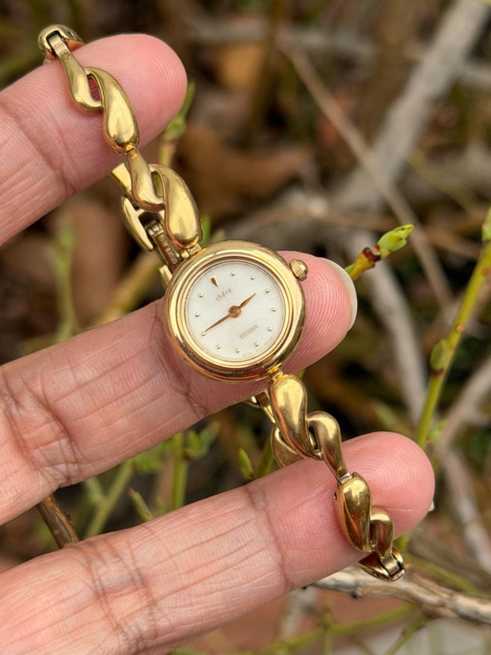 Citizen Gold-Tone Women's Bracelet Watch with White Dial